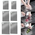 thumbnail image 4 of Double Sided Chopping Board Stainless Steel Cutting Surface for Meat Vegetables with Hanging Hole 1mm Thickness Scratch Resistant Easy Clean Kitchen Accessory Board, 4 of 5