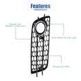thumbnail image 4 of Unique Bargains Pair Front Fog Light Mesh Grille Honeycomb Type Grill Cover for Audi A4 B8 S-Line S4 08-12 8K0807682C, 4 of 6