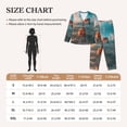 thumbnail image 4 of Pajama Sets for Women 2 Pcs, Swimming Goggled Flamingo Button Down Long Sleeve Sleepwear Lounge PJ Sets, 4 of 6
