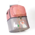 thumbnail image 4 of Bolsa de transporte para enfriar leche materna, impermeable, suave, con doble capa de aislamiento, para biberones, mochila, color rosa y gris., 4 of 11