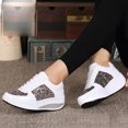thumbnail image 2 of KELINFONG Wedge Sneakers for Women Lace up Glitter Sequin Fashion Shoes Tennis Sport Work Shoes, 2 of 7