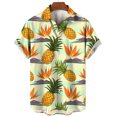 thumbnail image 3 of Camisas hawaianas con estampado 3D de frutas Y2k para hombre y mujer, ropa informal vintage para vacaciones en la playa, blusa con solapa, camisa lisa, verano 2023, 3 of 5