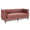 thumbnail image 2 of Modway Devote Channel Tufted Performance Velvet Loveseat, Multiple Colors, 2 of 3