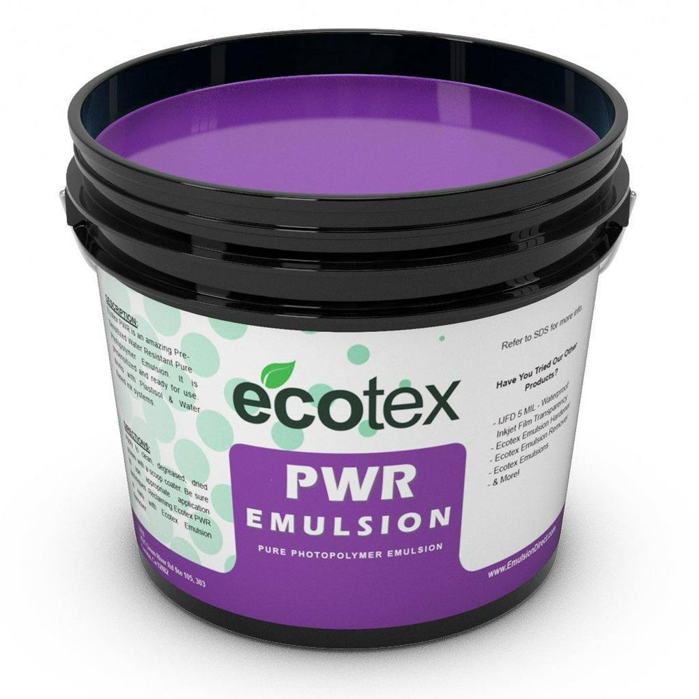 Ecotex® PWR PreSensitized Water Resistant Screen Printing Emulsion