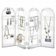 thumbnail image 4 of KYAIGUO Jewelry Organizer Clear Plastic Organizer Foldable Mini Transparent Rack Dresser Shelf, 4 of 6