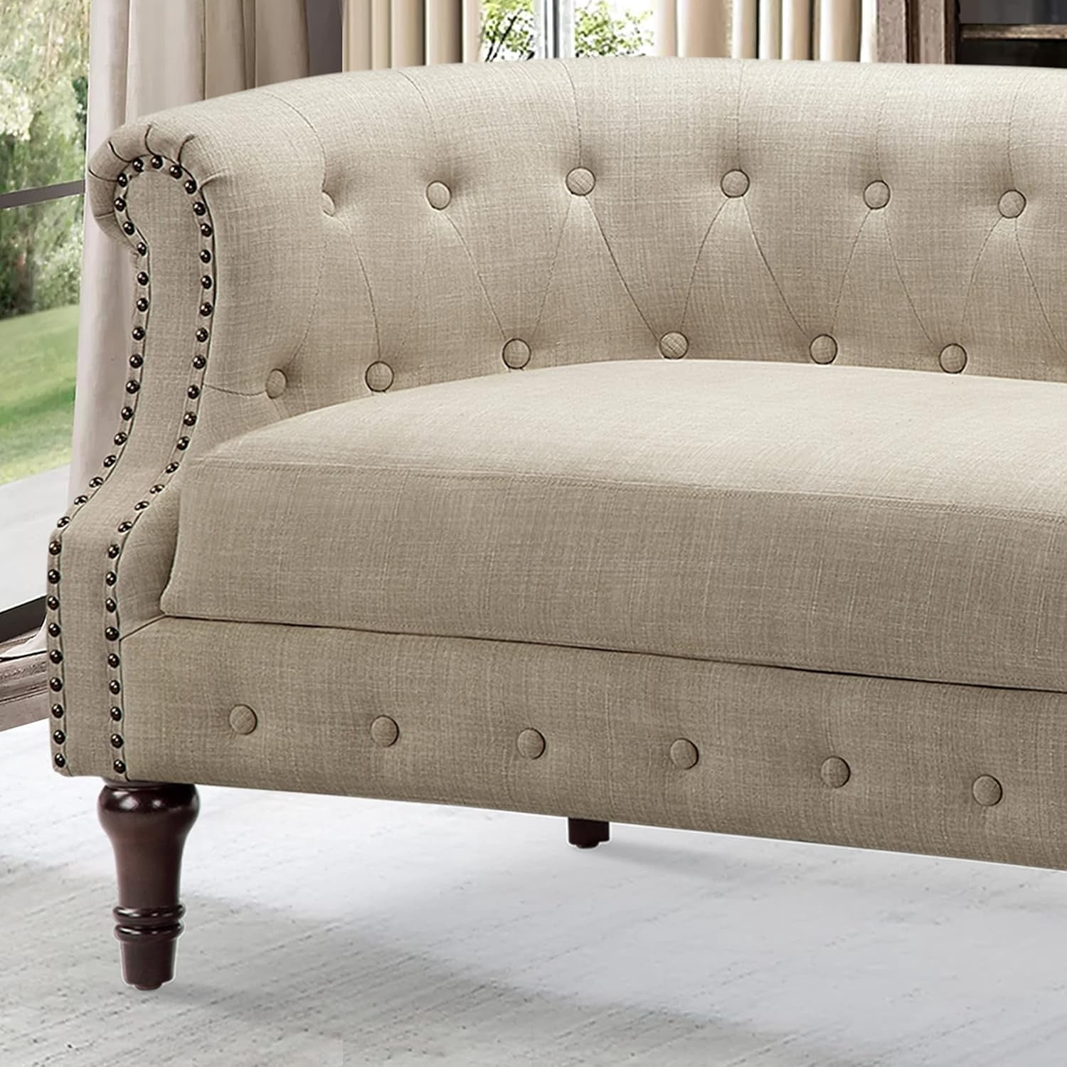Loveseat Sofa for Living Room - Long Couch in a Box, Love Seat for Small Area, Couches for Living Room