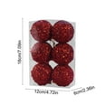 thumbnail image 3 of chaungfeng 3.36 Inches Glitter Foam Christmas Balls, 6-Piece Christmas Ornament Set, for Tree Decor, Holiday Display, Party Decor, 3 of 6