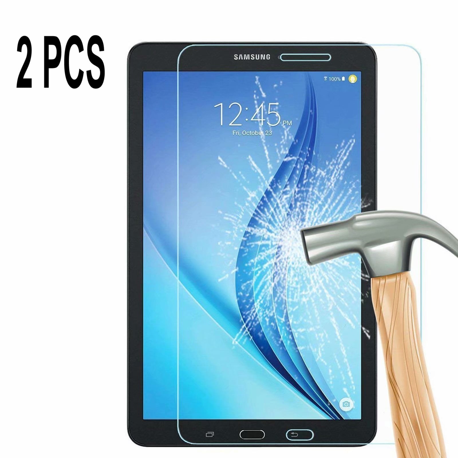 2PCS Tempered Glass Screen Protector Film For Samsung Galaxy Tab E 8.0 T377 T375 