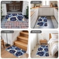 thumbnail image 6 of Blue Palm Leaves Door Mat Indoor Outdoor,Farmhouse Summer Beige Tropical Plants Non Slip Welcome Mat with Rubber Backing,Absorbent Fabric Front Door Mats Entryway Rug for Home Patio Entrance 18"x30", 6 of 9