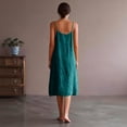thumbnail image 5 of Laqbezok Women's Cotton Linen Camisole Dress, Casual Sleeveless Scoop Neck Midi Gown, Loose Solid Color Flowy Sun Dress for Summer Vacation, 5 of 5