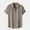 Khaki, variant on Outfmvch long sleeve shirts for men Casual Vertical Stripe Shirt Short Sleeve Button Turn-Down Collar Shirt womens tops Khaki