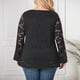 thumbnail image 3 of Top boho bordado de manga corta para mujer: blusa hippi holgada con bordado floral, tejido de rayón, 3 of 5