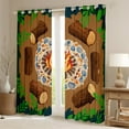 thumbnail image 2 of Feelyou Happy Camping Blackout Curtains Set of 2 (52x84 Each) for Kids, Rustic Farmhouse Adventure Window Curtains, Jungle Camper Curtains and Drapes, Blackout Curtains Room Decor, 2 of 6