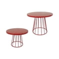 thumbnail image 2 of 2 soportes de Metal para pasteles, bandeja de almacenamiento duradera resistente multiusos, soporte para cupcakes para fiesta, tienda, ventana, Hotel, Rojo BLESIY Soporte de exhibición para pastel, 2 of 8