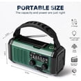 thumbnail image 6 of Emergency Crank Radio, 10000mAh Solar Hand Crank Weather Radio with NOAA Alerts, Portable AM/FM Radio, USB-C Charger, Flashlight & SOS Alarm for Hurricane Supplies Power Outage Kit Camping, 6 of 8