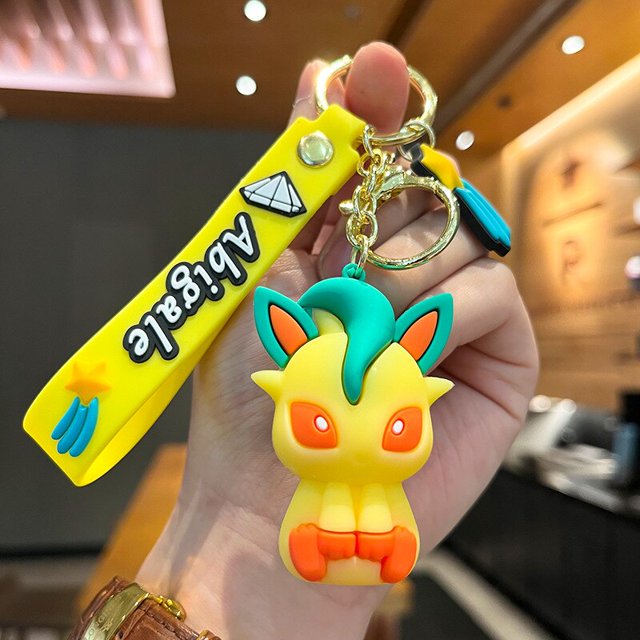 LLavero de Pikachu de figura de Anime de Pokémon, llavero de coche de Pokemon Eeveelution, modelo de figura de acción, mochila colgante, regalos de cumpleaños para niños