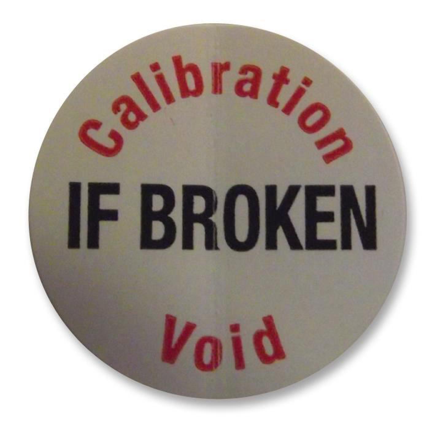 PRO Tamper Proof Labels Calibration Void If Broken 19mm Round
