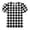 Black, variant on Summer Big Girls Shirts Trendy Gingham Plaid Puff Short Sleeve Loose Crew Neck Cute Tops Lightly Cute Tops Breathable Daily Wear Thin Checkerboard Print Fashion Casual T Shirts for Kids