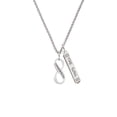 thumbnail image 2 of Delight Jewelry Silvertone Today Tomorrow Infinity Sign Silvertone Hope Anchors the Soul Bar Charm Necklace, 23", 2 of 4