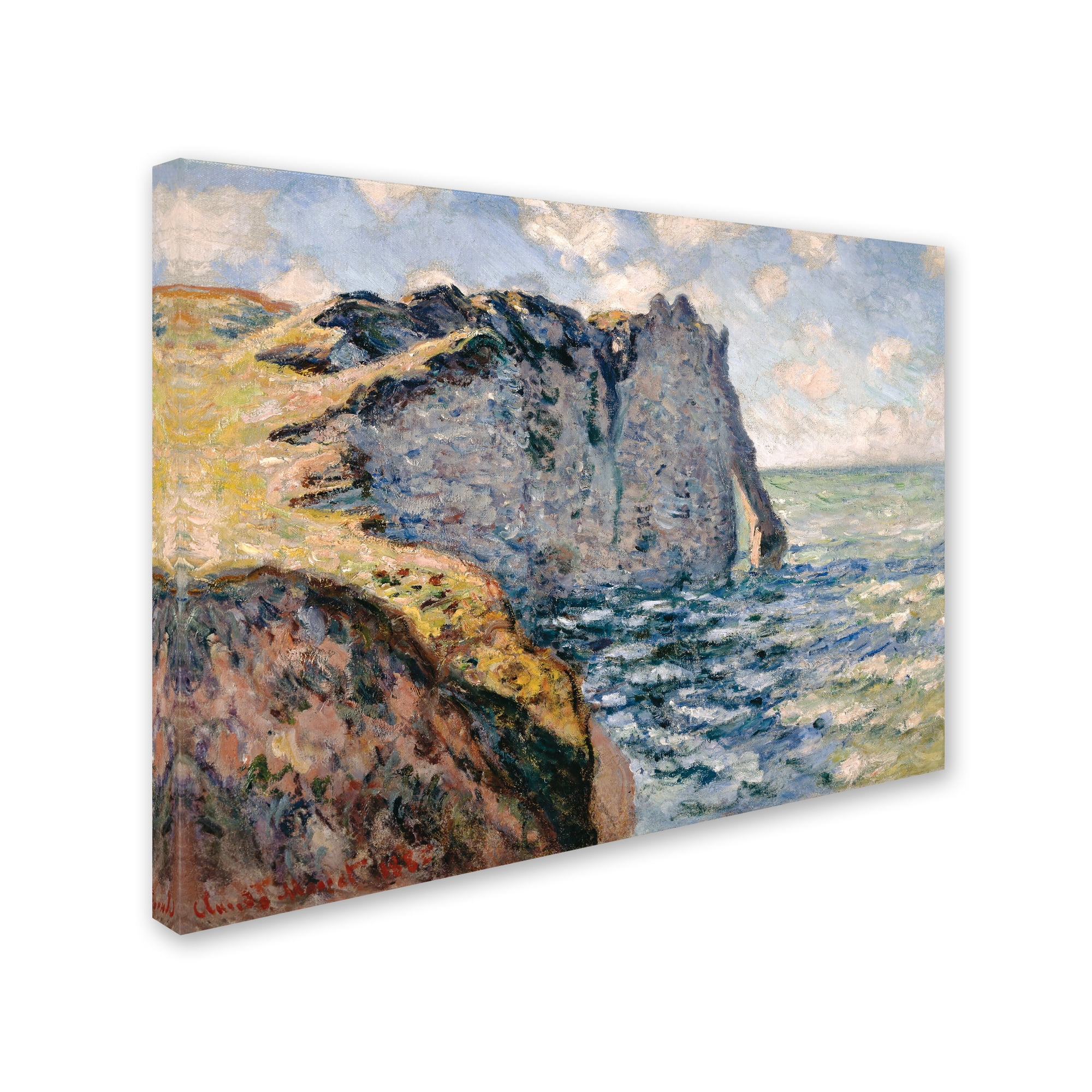 Trademark Fine Art 'The Cliff Of Aval At Etretat' Canvas Art by Monet