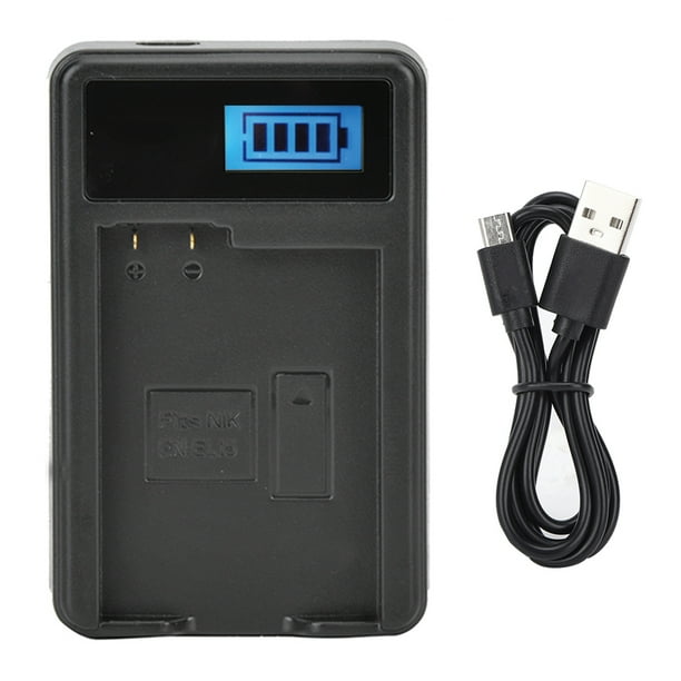 Cargador de batería de cámara Ecomeon para Nikon EN-EL15 Pantalla de Carga LCD