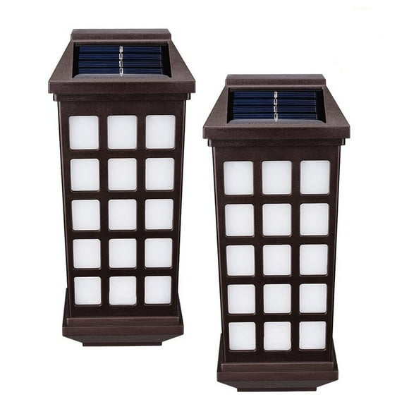 RXIRUCGD Solar Outdoor Wall Lights, Solar Deck Lights 2 Pack, LED Waterproof Fence Lights, Christmas Halloween Decoration for Deck, Patio, Stairs, Yard, Steps, Wall, Path & Driveway