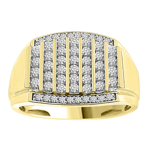 10K Yellow Gold 0.50ct Round Mens Ring