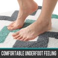 thumbnail image 2 of DEXI Luxury Bathroom Rug Non Slip Bath Mat for Shower Room Soft Absorbent Machine Washable Bathroom Mat Striped Bath Carpet Bath Rug,Green and Gray 16 X24, 2 of 8