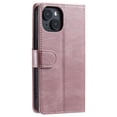 thumbnail image 4 of SaniMore for iPhone 13 PU Leather Case, Wallet Design with Card Slots Cash Pocket [Wrist Strap] Flip kickstand Full Body Protection Magnetic Closure Business TPU Shell for iPhone 13, Rosegold, 4 of 11