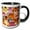 Black/White, variant on 3drose, Funny Cute Cool Artistic Colorful Tigers Pattern Animal Abstract, 15oz Mug