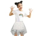thumbnail image 2 of Besolor Toddler Baby Girls Layered Tulle Skirt Mesh Elastic Waist Embroider A-Line Party Dance Short Skirts, 2 of 5