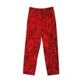 thumbnail image 4 of Daiia Men'S Red Rose Pants,Bottoms Sleep Lounge,Pajama Pants,Pj Bottoms Drawstring And Pockets-Xx-Large, 4 of 9