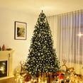 thumbnail image 2 of Patiojoy 9' LED Lights Pre-lit Artificial Christmas Tree PVC Hinged Branches W/ 700 Warm White Lights, 2 of 10