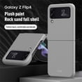 thumbnail image 2 of SaniMore for Samsung Galaxy Z Flip 4 6.7" Folding Hinge Fluffy Paint Case, Rugged PC Anti-Fingerprint Anti-Scratch Full Body Protective Case for Samsung Z Flip 4 Women Men, Darkgreen, 2 of 7