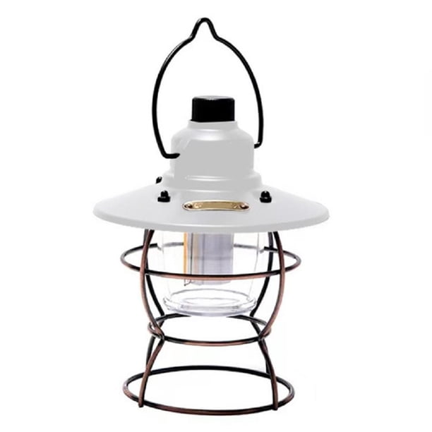 Con Luz De Llama, Linternas Retro Recargables Por Usb, Linterna Colgante De Metal Antiguo, Luz De Camping Para Uso En Interiores Y Exteriores Yuarrent HA042248-01