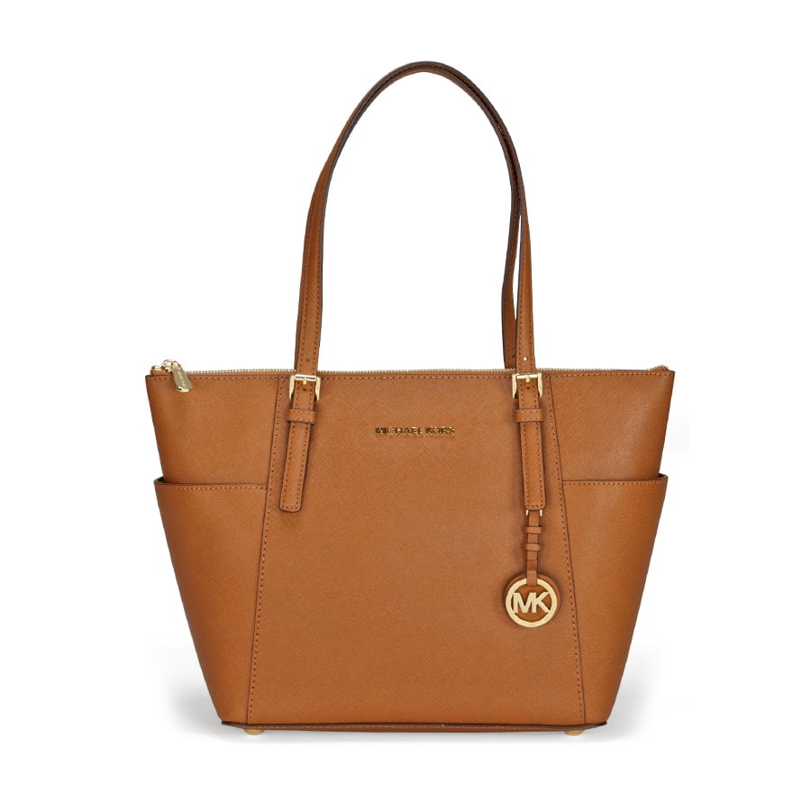 mk jet set east west top zip tote