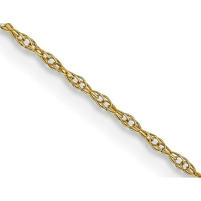 22 inch 6R Cable Rope Chain in 14 Karat Yellow Gold .6mm