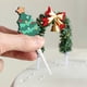 thumbnail image 5 of Mini árbol de Navidad LED con luces y adornos - Decoración de mesa de 13 cm • Rojo y verde • Una pieza, 5 of 6