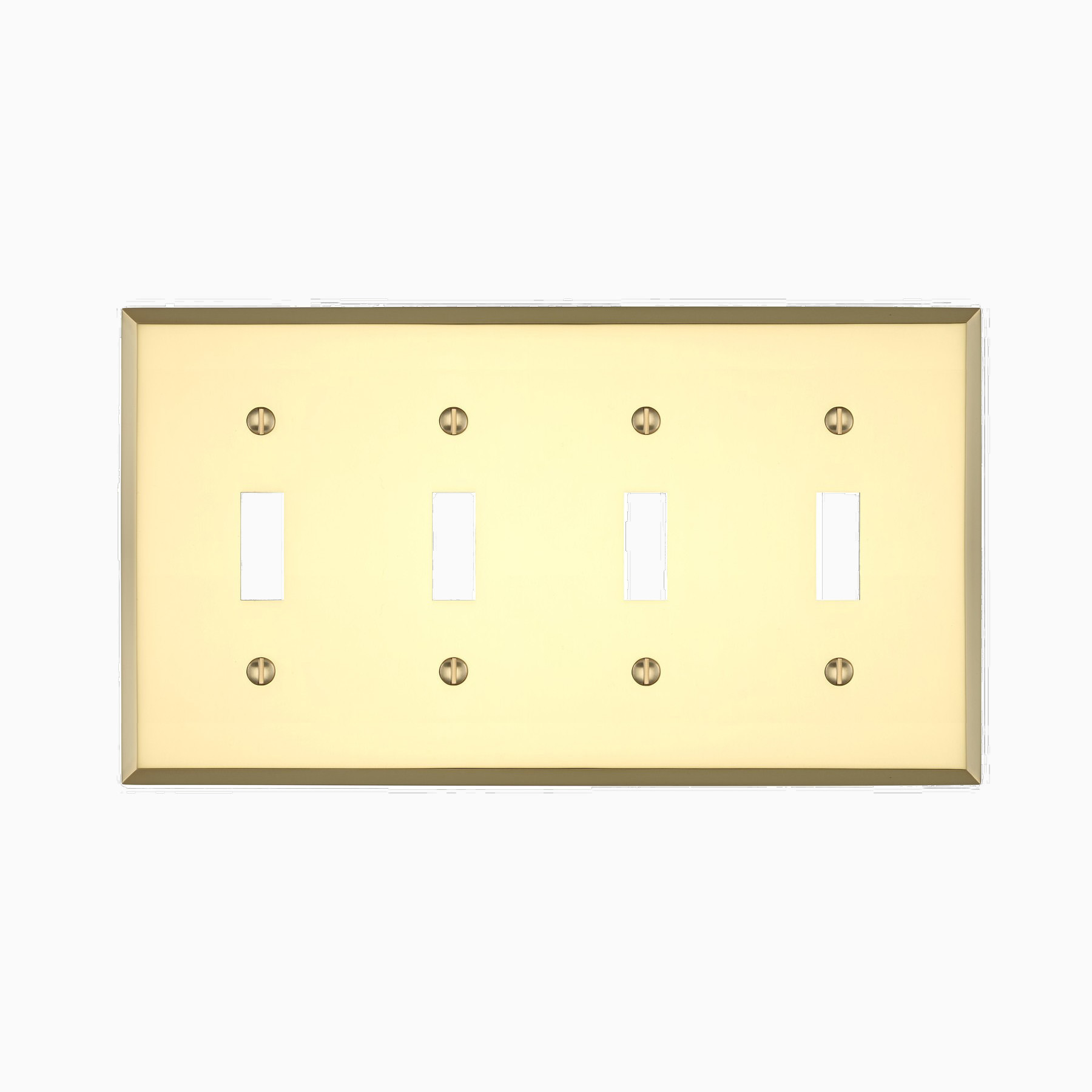 Graham Quad Light Switch Cover Polished Brass