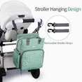 thumbnail image 2 of Bolsa de pañales Mochila multifunción impermeable Bolsas de pañales de gran capacidad para el cuidado del bebé Viajes con correa de cochecito Lavable a máquina Gris insular estándar, 2 of 2