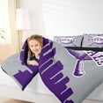 thumbnail image 4 of Homewish Ball Sports Player Bedding Comforter Set, Grey Purple Cartoon Baseball Twin Comforter Sets, Teens Kids Boys Girls Reversible Bedding Set, Breathable Home Decor, 2pcs, 4 of 8