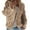 Beige, variant on Baberdicy Knitted Sweate Ladies Sweater with A Hat Cardigan Solid Color Coarse Knit Sweater Coat Women's Cardigans Beige