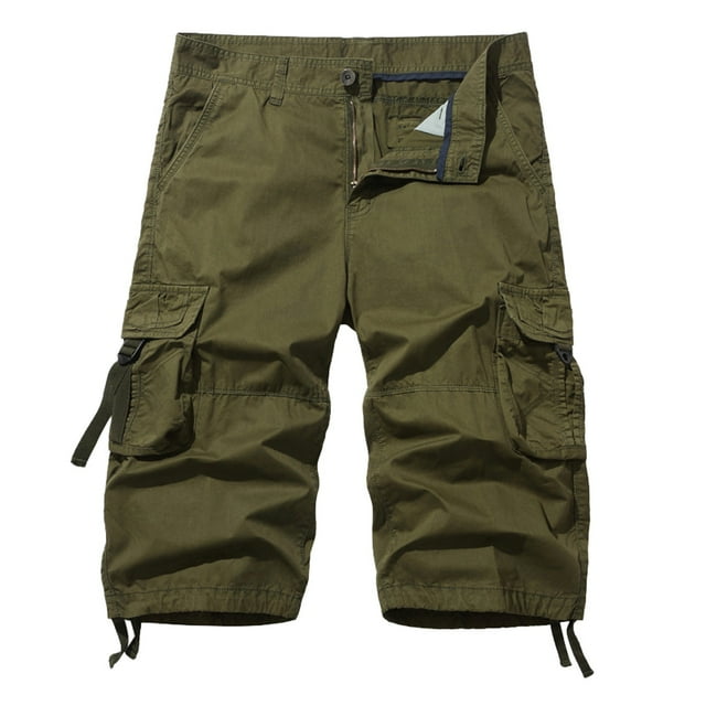 Men's Plus Size Overalls - Multicolor Casual Shorts, Cotton Material for Sports, Beach & All-Season Wear