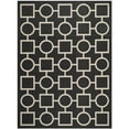 thumbnail image 2 of SAFAVIEH Courtyard Archimedes Geometric Circle Indoor/Outdoor Area Rug, 7'10" x 7'10" Square, Black/Beige, 2 of 10