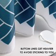 thumbnail image 4 of Stall Fabric Shower Curtains Bathroom, Waterproof Washable Polyester Set 6 Hooks Rings,Teal Light Blue Ombre White, Narrow Size 36" W x 72" L Inch, 4 of 6