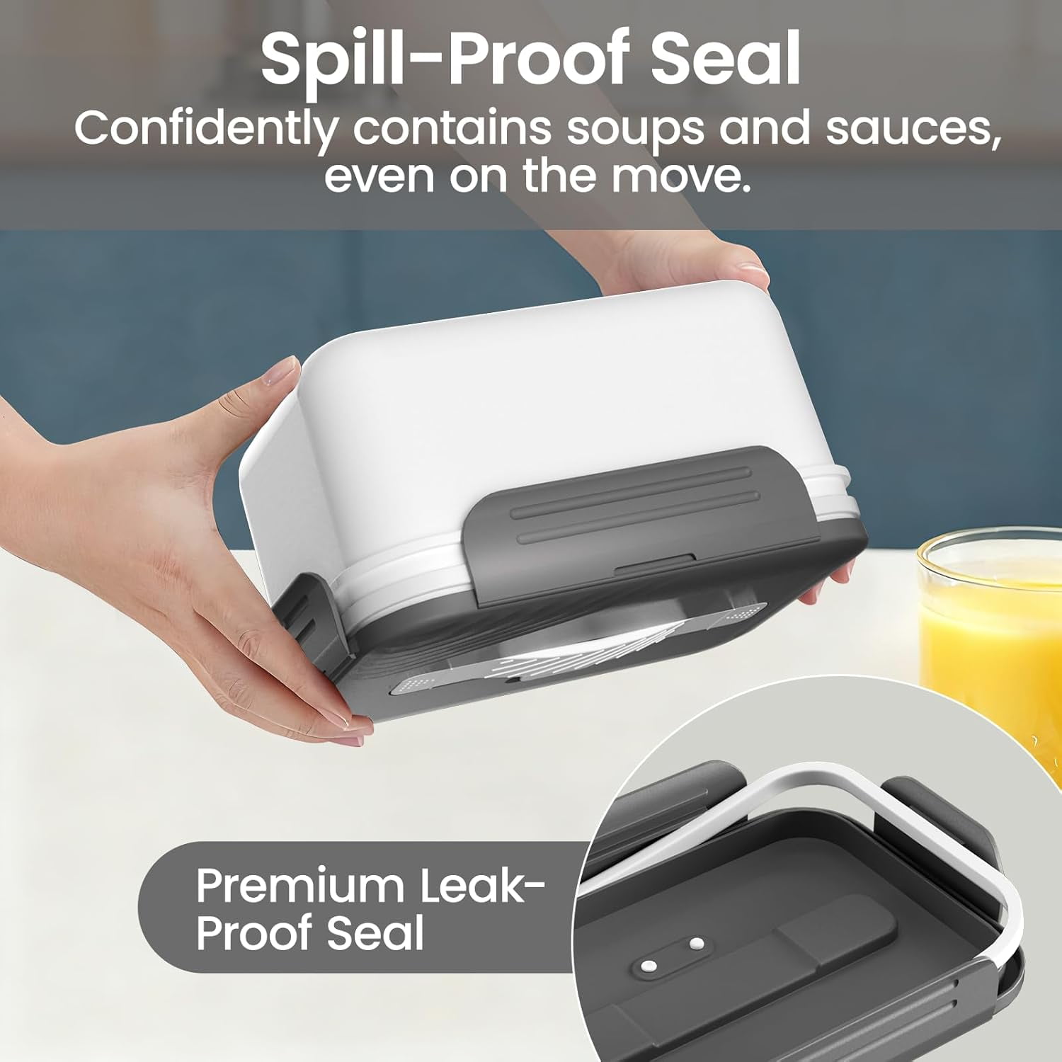 Herrfilk Cordless Electric Lunch Box, 1.8L Large Rechargeable Portable Food Warmer 4 in 1 Ultra Quick Self Heating Lunch Box with Storage Bag, Suitable for Travel/Driving/Construction Site Scenarios