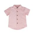 thumbnail image 4 of Striped Tshirts for Children Button Down Collared Shirts Short Sleeve Summer Casual Tops Loose Fit Fashion Versatile Top Pink 100, 4 of 5