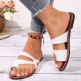 thumbnail image 4 of Ketyyh-chn99 Sandals Women Slip on Shoes Slippers Womens Wedge Sandals Dressy Sandal Comfortable Walking Casual Slip on Summer Shoes White,9, 4 of 5