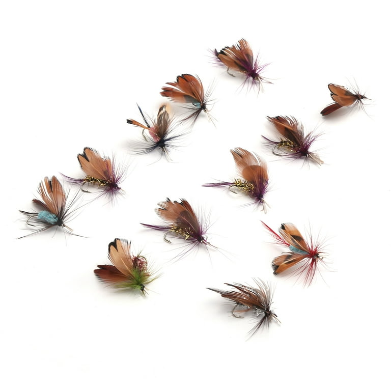 DOACT Fly Lure,Fishing Accessory,12 Pcs Fly Fishing Lure Simulation Moth  Butterflies Water Flying Bait Fishing Tool 
