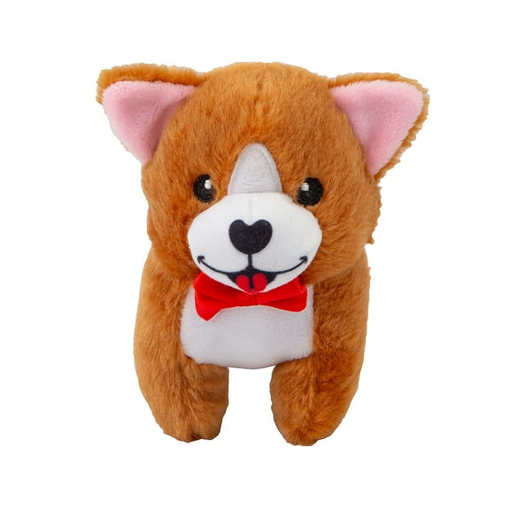 Fun Express 5" x 4 1/2" Mini Valentine’s Day Stuffed Corgi Toys - 12 Pieces